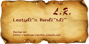 Lestyán Renátó névjegykártya