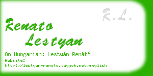 renato lestyan business card