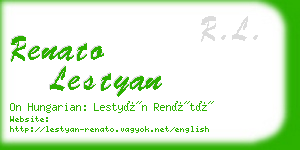 renato lestyan business card